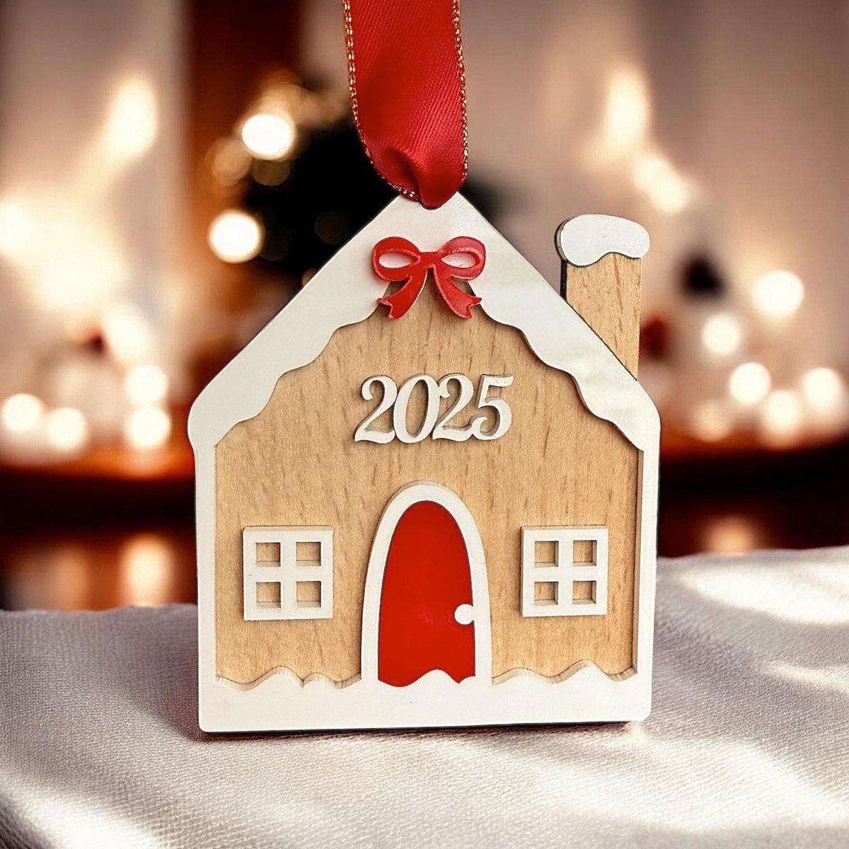 Boule de Noël prénom personnalisée en bois, déco de Noël Maison avec prénom, Cadeau unique et personnalisé pour sapin, décoration sapin