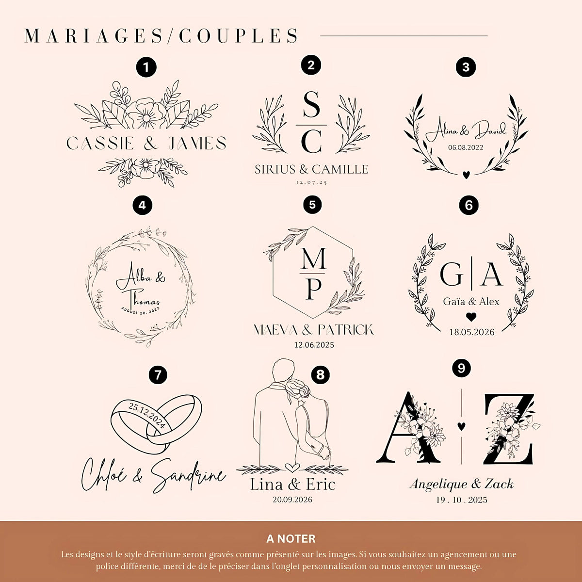 Planche à Découper Personnalisée en Bois, Cadeau Mariage, Anniversaire, cadeau de fiançailles pour couple, fête des mères, crémaillère