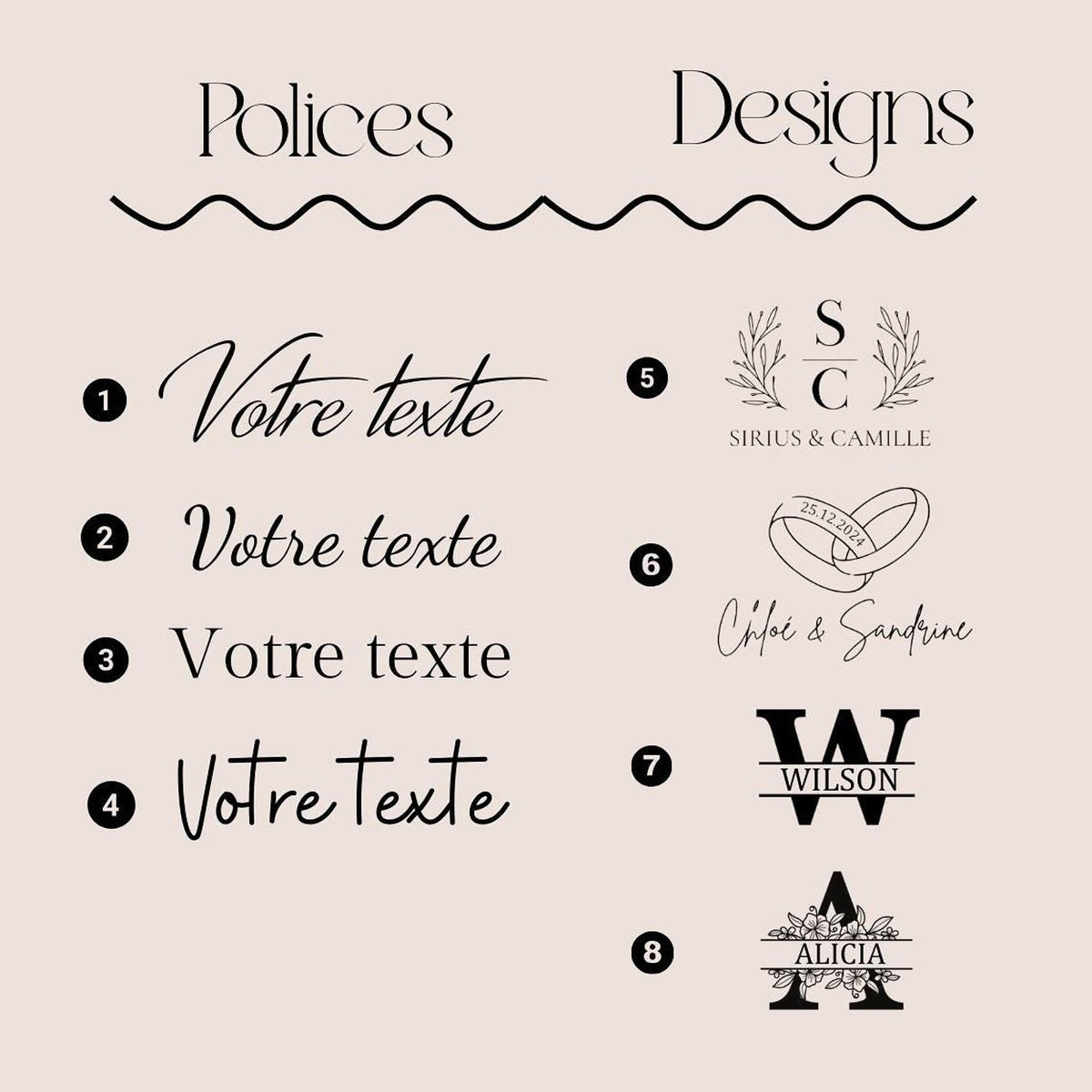 Cadeau Mariage Verre à Vin Personnalisés en acier inoxydable, gravés avec nom ou message