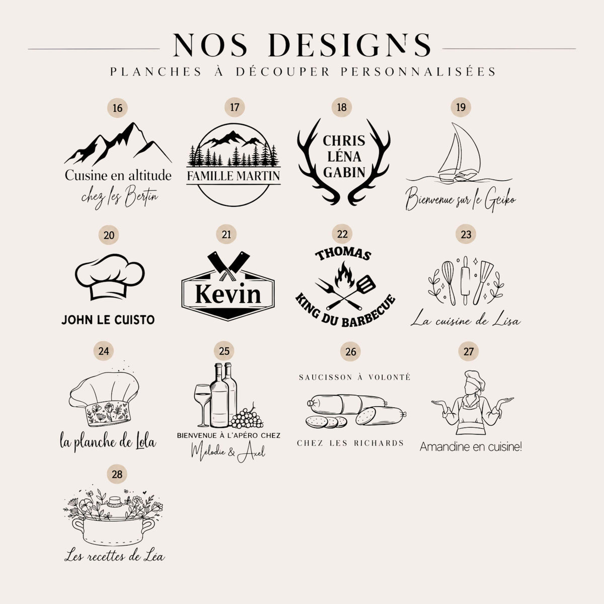 Planche à Découper Bois Personnalisée, Gravée Prénom, Cadeau Crémaillère Mariage