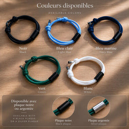 Nuancier des couleurs de cordon et de plaque