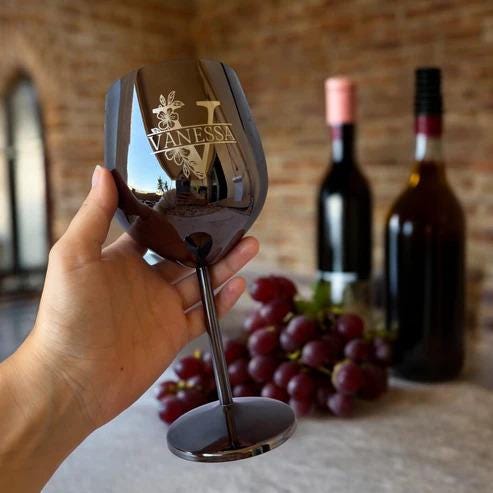 Verre à vin personnalisés, Verre en acier inoxydable, Cadeau de mariage personnalisé, Verres gravés, Cadeau couple, cadeau de fiançailles