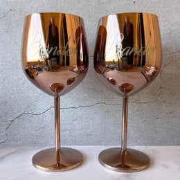 Verre à vin personnalisés, Verre en acier inoxydable, Cadeau de mariage personnalisé, Verres gravés, Cadeau couple, cadeau de fiançailles