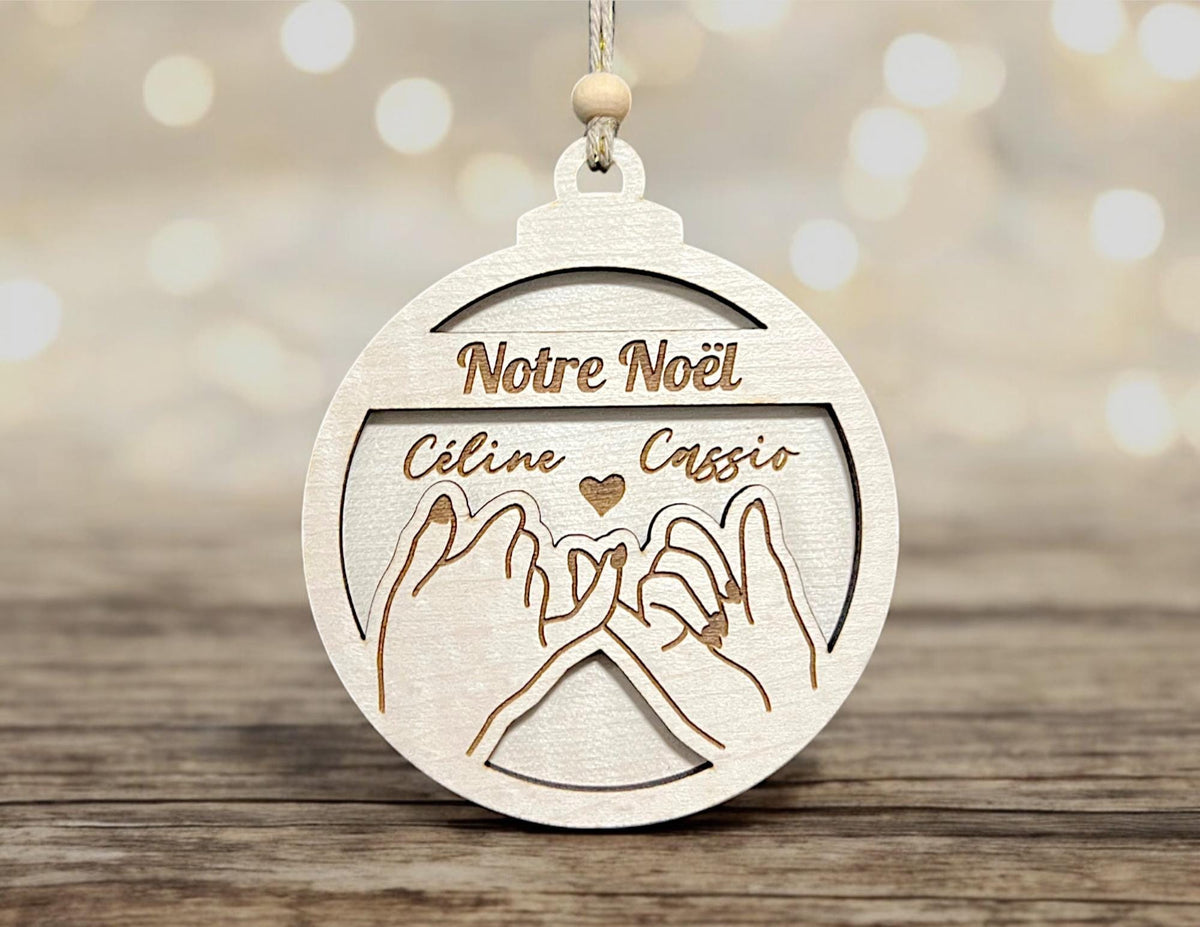 Boule de Noël personnalisée pour meilleures amies, Cadeau copine, Ornement personnalisé amie, Cadeau colocataire, boule personnalisée amitié