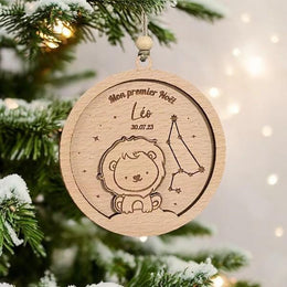 Boule de Noël cerf personnalisée, 1er noël bébé, Ornement personnalisé, Boule de Noël  Lion, Koala, Eléphant, tigre, mon premier Noël