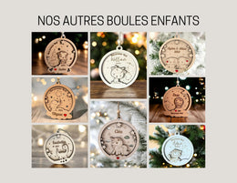 Boule de Noël Licorne Personnalisée, Premier noël bébé, Ornement enfant personnalisé, Décoration de Noël, Cadeau naissance, Cadeau licorne