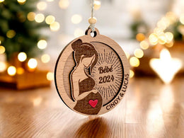 Boule de Noël personnalisée Annonce grossesse, Cadeau personnalisable grossesse, boule de noël futur maman papa, Cadeau pour grossesse