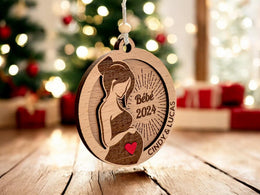 Boule de Noël personnalisée Annonce grossesse, Cadeau personnalisable grossesse, boule de noël futur maman papa, Cadeau pour grossesse