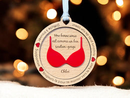 Boule de Noël personnalisée amie - Meilleure amie, copine - Cadeau amitié - Cadeau sœur - Cadeau drôle copine - Cadeau pour meilleure amie