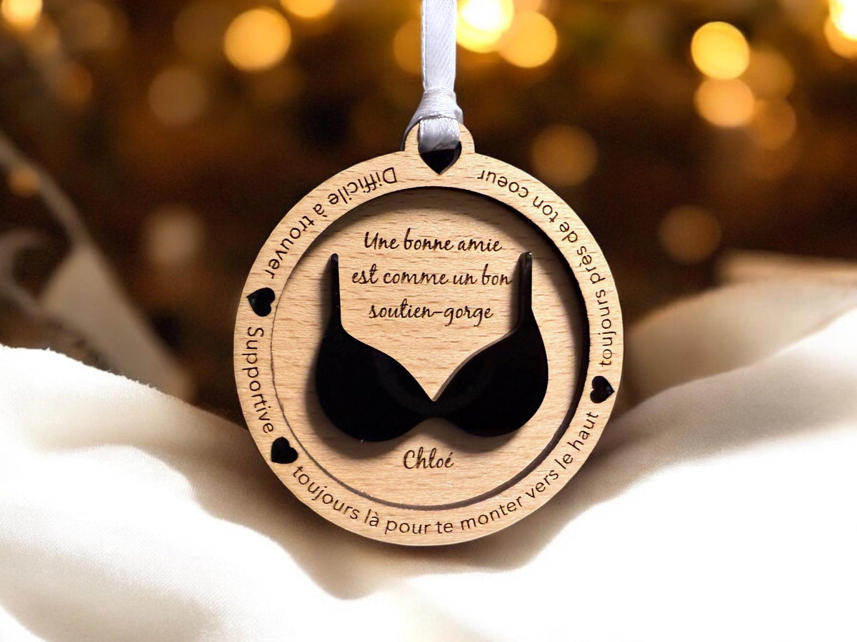 Boule de Noël personnalisée amie - Meilleure amie, copine - Cadeau amitié - Cadeau sœur - Cadeau drôle copine - Cadeau pour meilleure amie