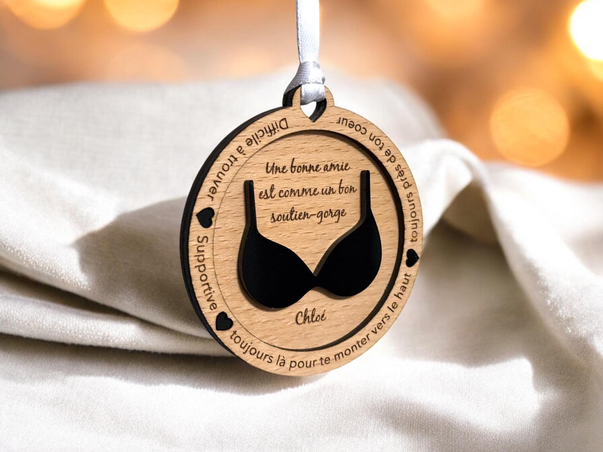 Boule de Noël personnalisée amie - Meilleure amie, copine - Cadeau amitié - Cadeau sœur - Cadeau drôle copine - Cadeau pour meilleure amie