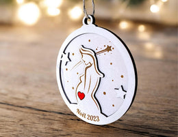 Boule de Noël personnalisée grossesse, Cadeau future maman, Annonce grossesse de Noël, Cadeau futur parents, boule de noël futur maman papa