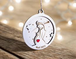 Boule de Noël personnalisée grossesse, Cadeau future maman, Annonce grossesse de Noël, Cadeau futur parents, boule de noël futur maman papa