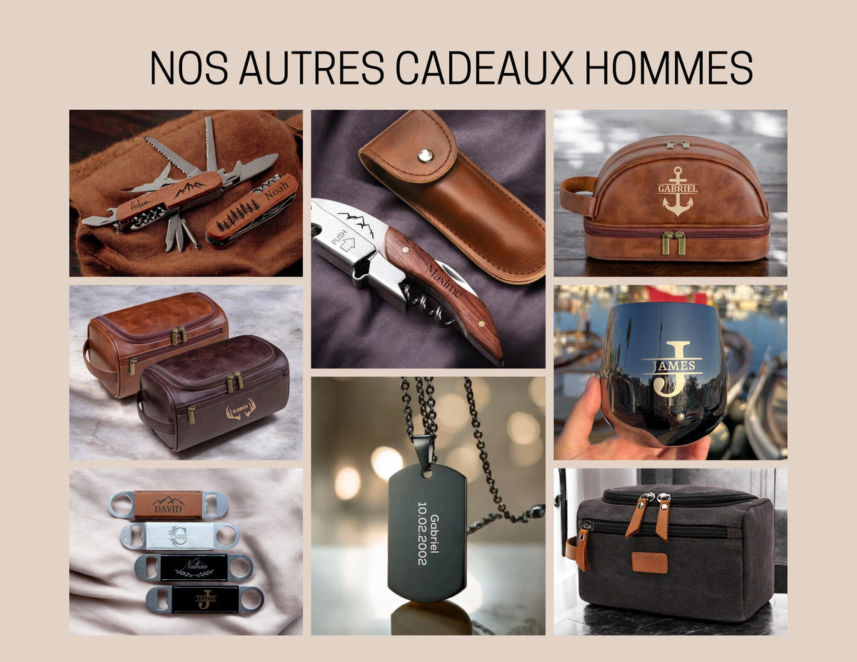 Porte-monnaie en cuir PU homme personnalisé, Porte-carte gravé, idée cadeau pratique pour homme, Noël, anniversaire, fête des pères