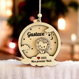 Boule de Noël Personnalisée lion, Premier noël, Ornement personnalisé,  Boule de noël personnalisée enfants, 1er noël ornement