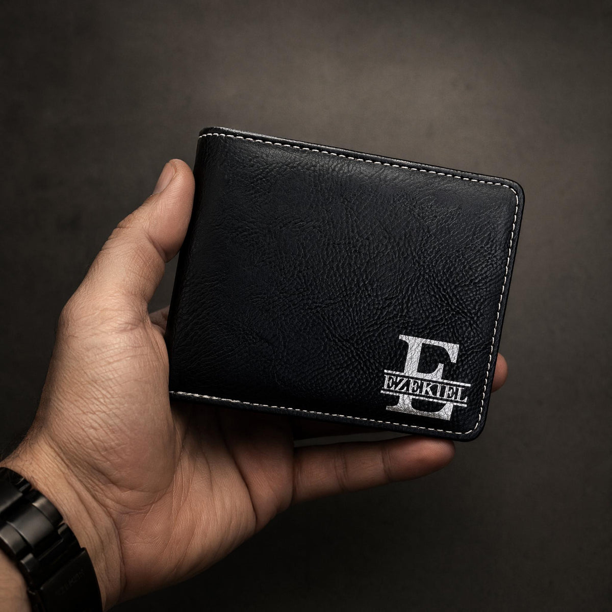 Porte-monnaie en cuir PU homme personnalisé, Porte-carte gravé, idée cadeau pratique pour homme, Noël, anniversaire, fête des pères