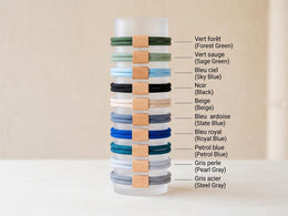 Bracelet corde personnalisé gravure laser – Cadeau fête des pères papa, bois naturel, prénom initiales
