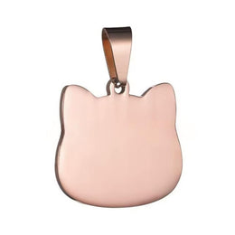 Médaille de Chat Personnalisée en Acier, Gravure de Nom avec Quatre Couleurs Disponibles
