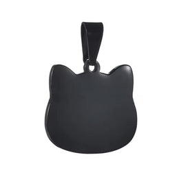 Médaille de Chat Personnalisée en Acier, Gravure de Nom avec Quatre Couleurs Disponibles