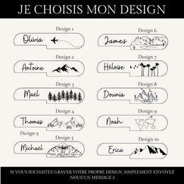 Couteau multifonction en bois personnalisé – Gravure prénom, cadeau homme, papa ou randonneur