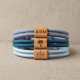 Bracelet Homme Gravé en Bois, Adjustable Nylon Cord with Laser Engraving
