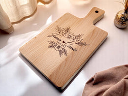 Planche à Découper Personnalisée en Bois, Cadeau Mariage, Anniversaire, cadeau de fiançailles pour couple, fête des mères, crémaillère