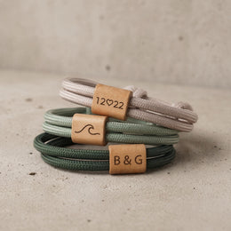Bracelet Paracorde Personnalisé, Perle Bois de Hêtre Gravée, Nylon Ajustable, Cadeau Homme Femme