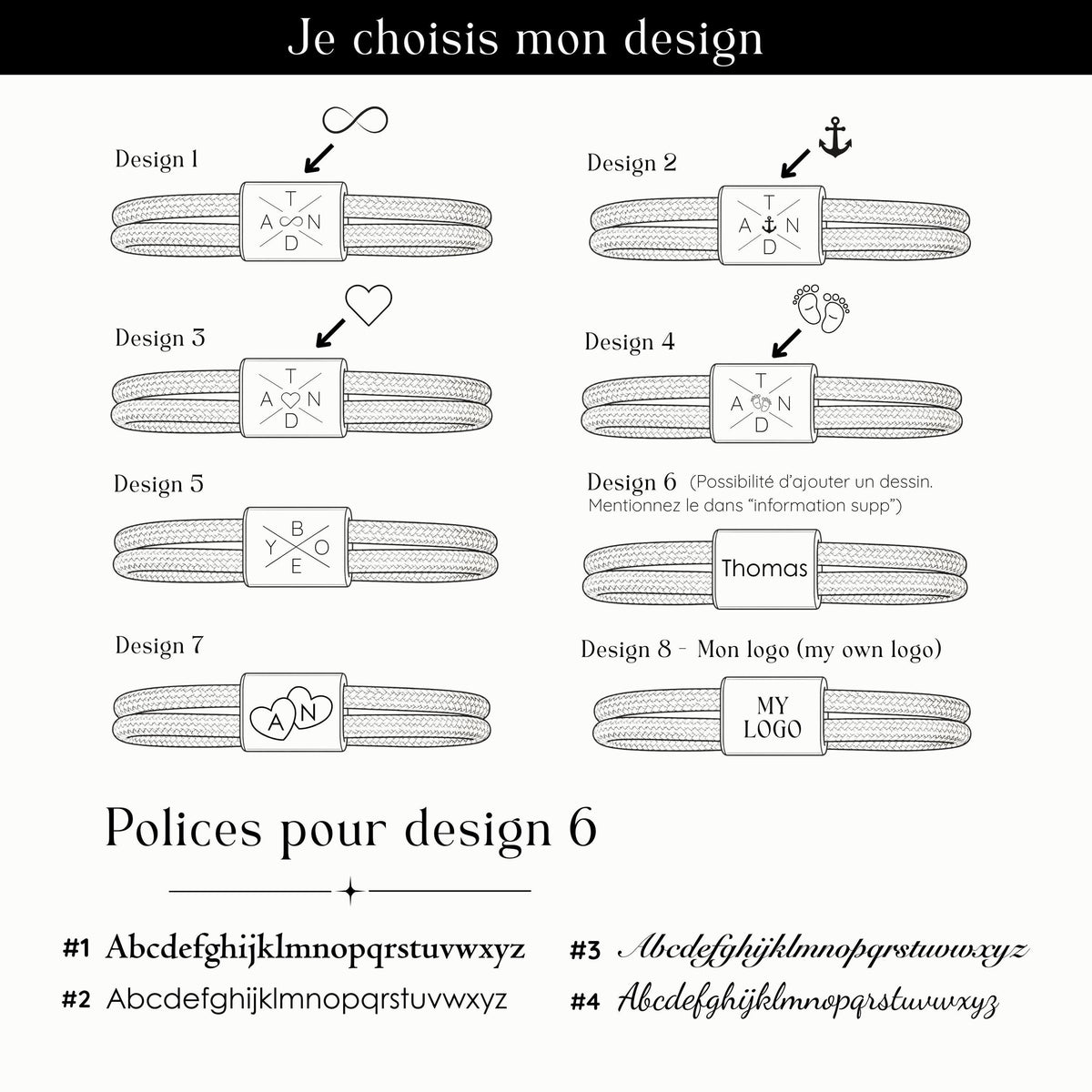 Bracelet Paracorde Personnalisé, Perle Bois de Hêtre Gravée, Nylon Ajustable, Cadeau Homme Femme