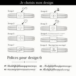 Bracelet Paracorde Personnalisé, Perle Bois de Hêtre Gravée, Nylon Ajustable, Cadeau Homme Femme