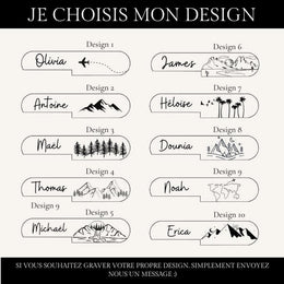 Couteau Personnalisé multifonction, manche bois gravé, cadeau anniversaire, fête des pères, compagnon voyage