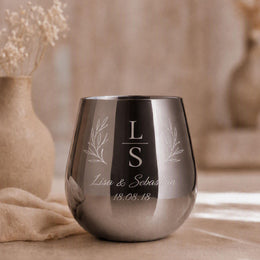 Verre Inox Personnalisé gravé avec prénom, cadeau couple, mariage, anniversaire, demoiselle d'honneur