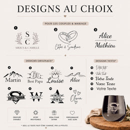 Verre Inox Personnalisé gravé avec prénom, cadeau couple, mariage, anniversaire, demoiselle d'honneur