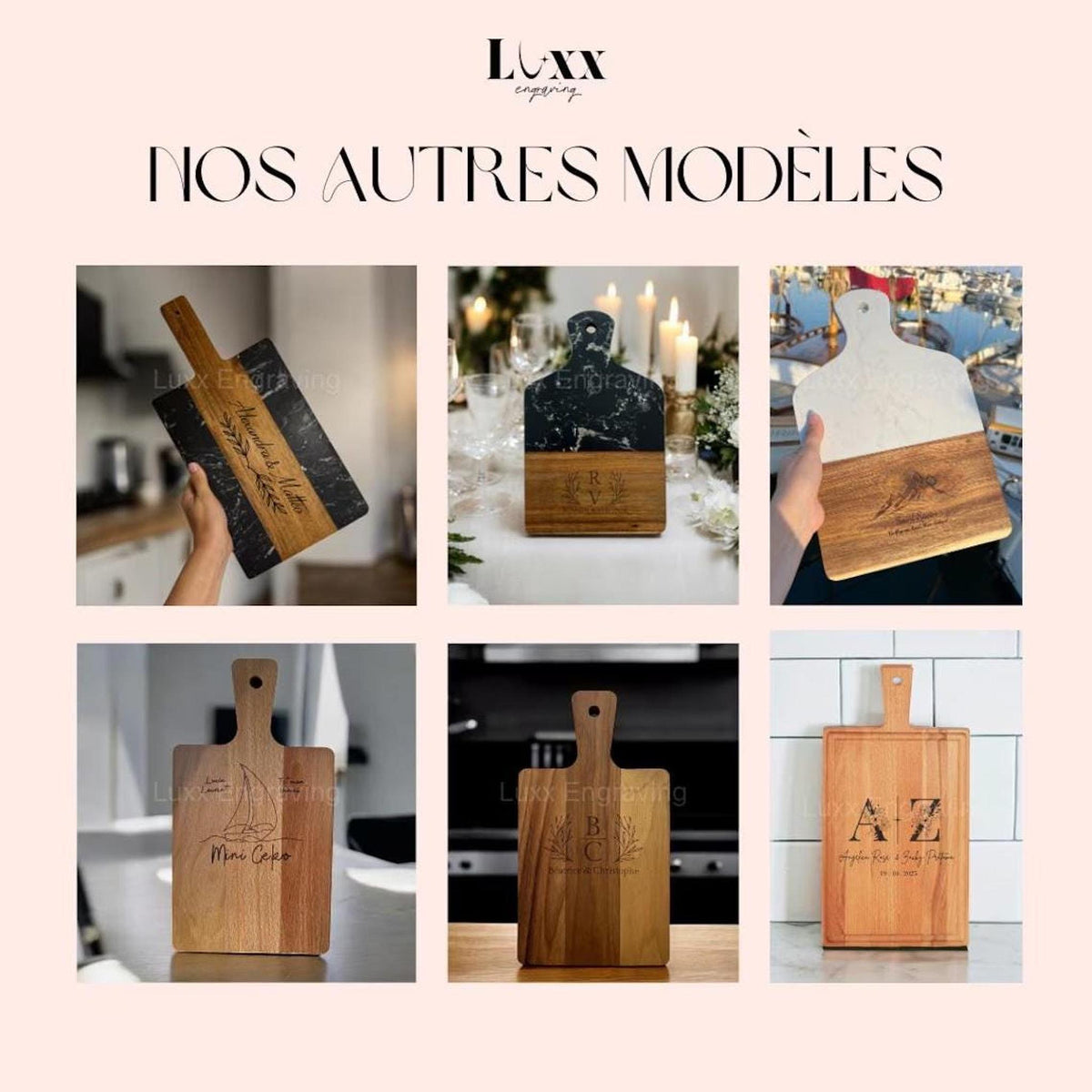 Planche à Découper Personnalisée en Bois, Cadeau Mariage, Anniversaire, cadeau de fiançailles pour couple, fête des mères, crémaillère
