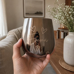 Verre Inox Personnalisé gravé avec prénom, cadeau couple, mariage, anniversaire, demoiselle d'honneur