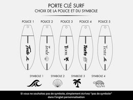 Porte clé surf personnalisé en bois gravé, gravure prénom, cadeau surfer