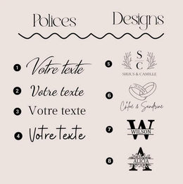 Cadeau Mariage Flûtes à Champagne Personnalisées, Gravées avec Noms & Date