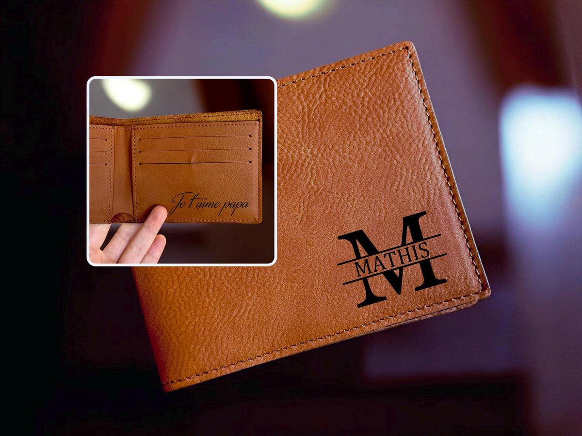 Porte-Monnaie Homme personnalisé pour anniversaire, fête des pères, garçon d'honneur