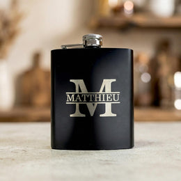 Flasque personnalisée inox, cadeaux homme, garçon d'honneur, témoin, mariage