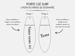 Porte clé surf personnalisé en bois gravé, gravure prénom, cadeau surfer