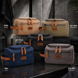 Trousse de toilette personnalisée, Trousse de voyage personnalisable, Cadeau pour papa, Idée cadeau personnalisée, fête des pères