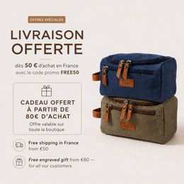 Trousse de toilette personnalisée homme, Cadeau personnalisé fête des pères, Cadeau papa unique, Cadeau original pour homme, Cadeau voyage