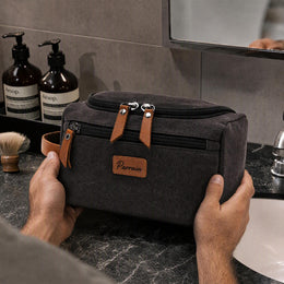 Trousse de toilette personnalisée homme, Cadeau personnalisé fête des pères, Cadeau papa unique, Cadeau original pour homme, Cadeau voyage
