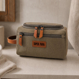 Trousse de toilette personnalisée, Trousse de voyage personnalisable, Cadeau pour papa, Idée cadeau personnalisée, fête des pères