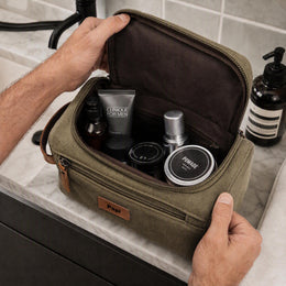 Trousse de toilette personnalisée homme, Cadeau personnalisé fête des pères, Cadeau papa unique, Cadeau original pour homme, Cadeau voyage