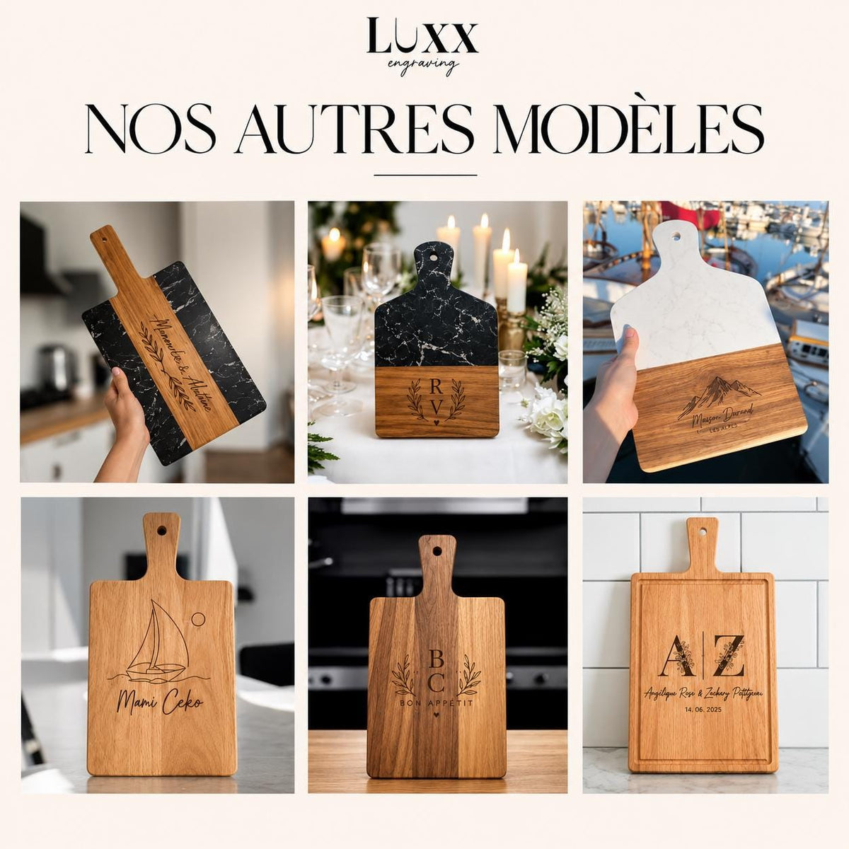 Planche à Découper Bois Personnalisée, Gravée Prénom, Cadeau Crémaillère Mariage