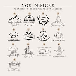 Planche à découper personnalisée en bois – Gravure prénom ou couple